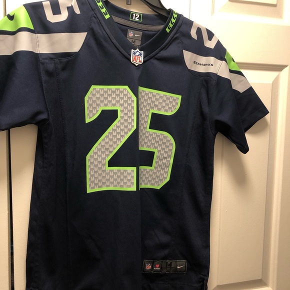Nike On Field NFL Seattle Seahawks #25 Sherman Football Jersey Size Medium - Picture 6 of 12